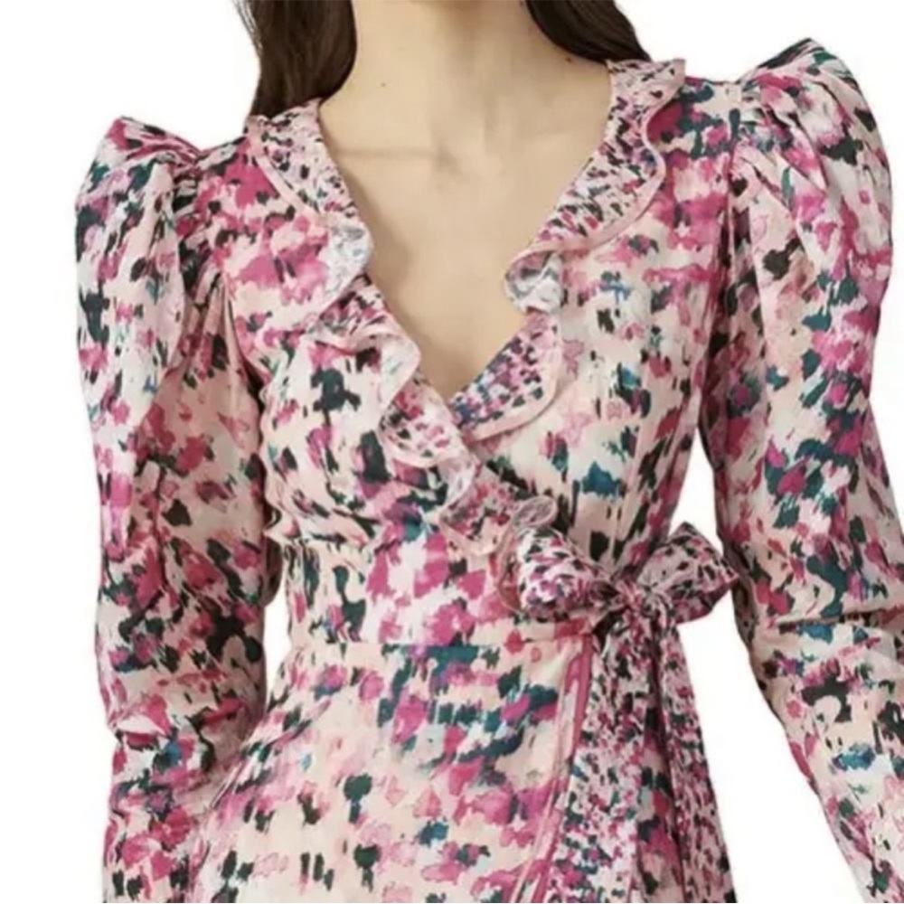 Rococo Sand Multicolor Ruffle Wrap Dress - Picture 3 of 4